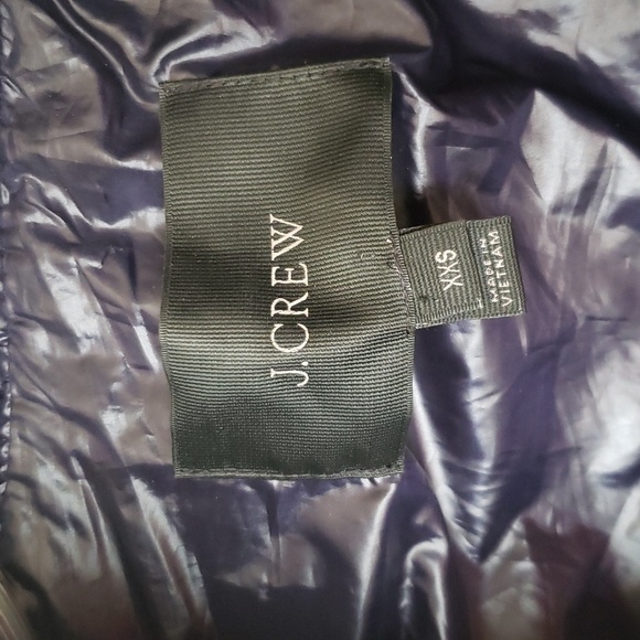 J. Crew Down Filled Quilted Puffer Vest, Navy Blue, Women's Size XXS. - Picture 4 of 11